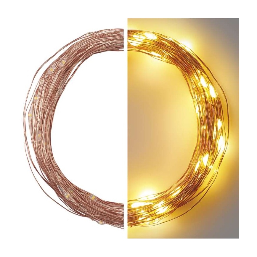 LED Zewnętrzny lańcuch bożonarodzeniowy 100xLED/15m IP44 ciepła biel