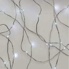 LED Zewnętrzny łańcuch bożonarodzeniowy 100xLED/15m IP44 zimna biel
