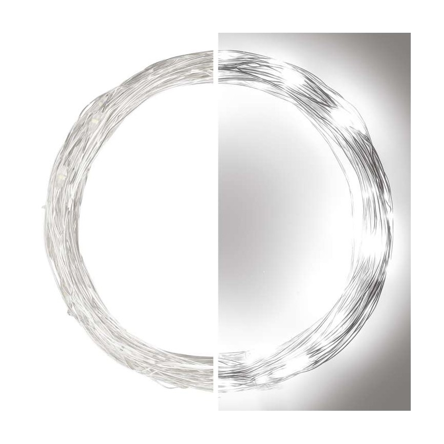 LED Zewnętrzny łańcuch bożonarodzeniowy 100xLED/15m IP44 zimna biel