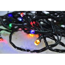 LED Zewnętrzny łańcuch bożonarodzeniowy 100xLED/8 funkcji IP44 13m wielobarwny
