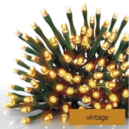 LED Zewnętrzny łańcuch bożonarodzeniowy 120xLED/17m IP44 vintage