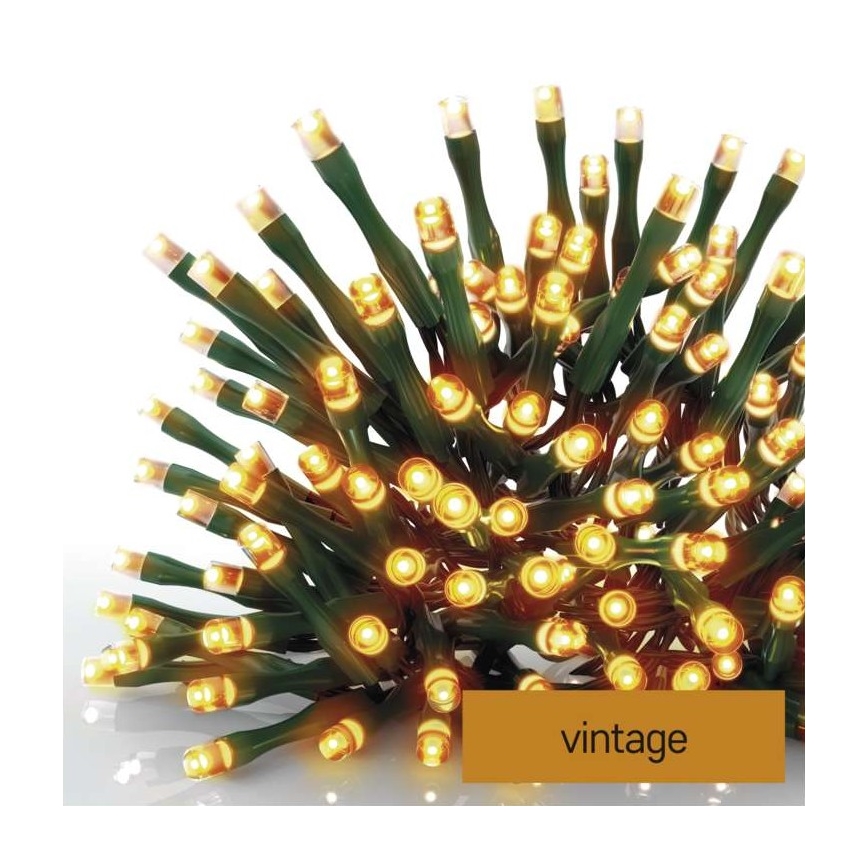 LED Zewnętrzny łańcuch bożonarodzeniowy 120xLED/17m IP44 vintage