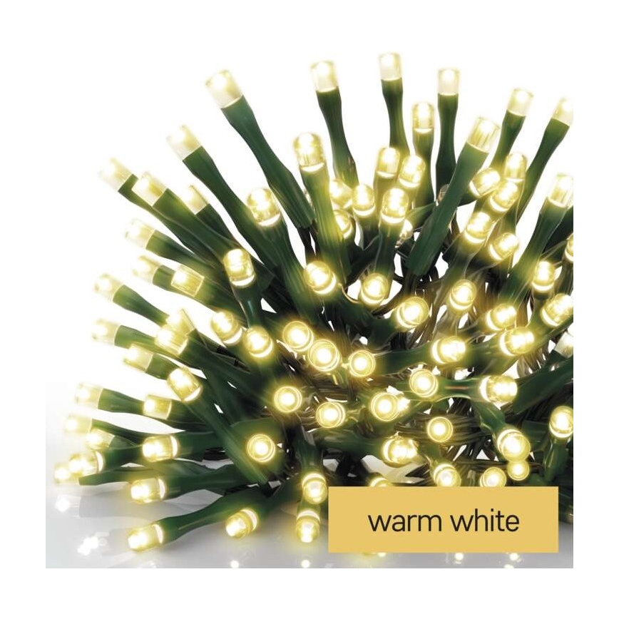 LED Zewnętrzny łańcuch bożonarodzeniowy 120xLED/8 trybów17m IP44 ciepła biel