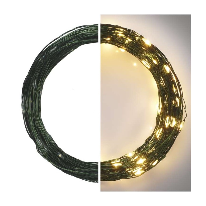 LED Zewnętrzny łańcuch bożonarodzeniowy 150xLED/20m IP44 ciepła biel