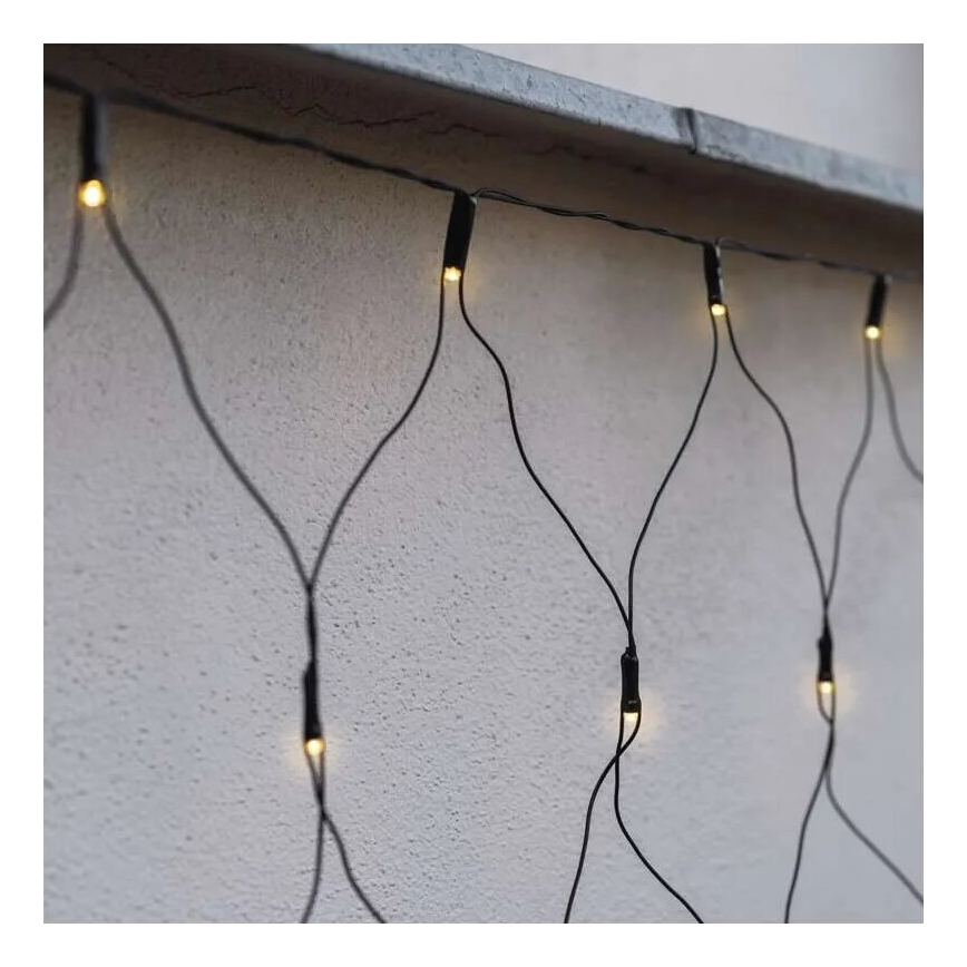 LED Zewnętrzny łańcuch bożonarodzeniowy 160xLED/2x1,5m IP44 ciepła biel