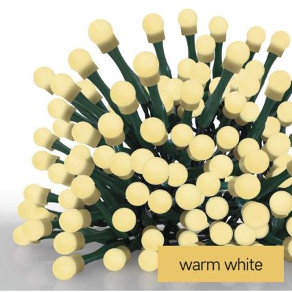 LED Zewnętrzny łańcuch bożonarodzeniowy 200xLED/25m IP44 ciepła biel