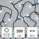 LED Zewnętrzny łańcuch bożonarodzeniowy 200xLED/25m IP44 zimna biel