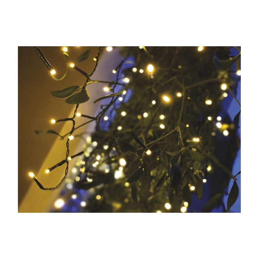 LED Zewnętrzny łańcuch bożonarodzeniowy 200xLED/8 modes 8,6m IP44 ciepła biel