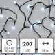 LED Zewnętrzny łańcuch bozonarodzeniowy 200xLED/8 trybów25m IP44 zimna biel