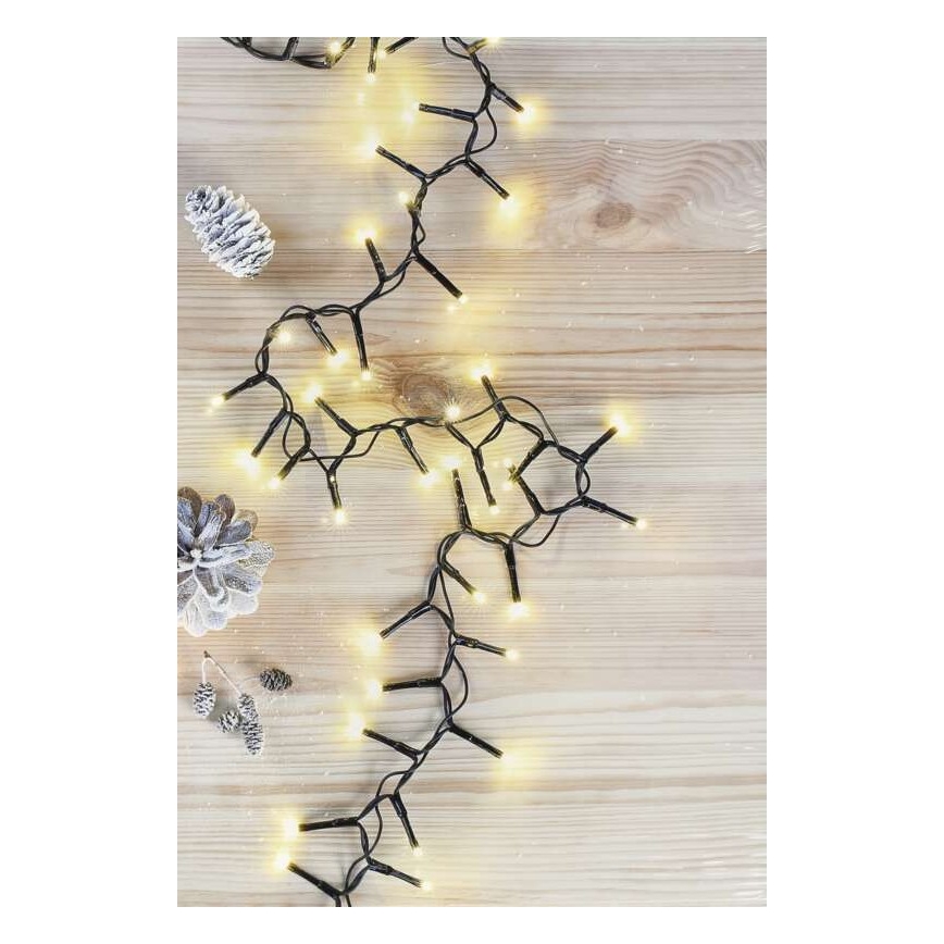 LED Żewnętrzny łańcuch bożonarodzeniowy 300xLED/11m IP44 ciepła biel