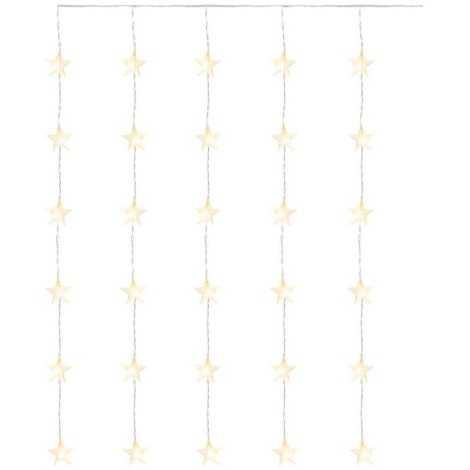 LED Zewnętrzny łańcuch bożonarodzeniowy 30xLED/3,9m IP44 gwiazdy
