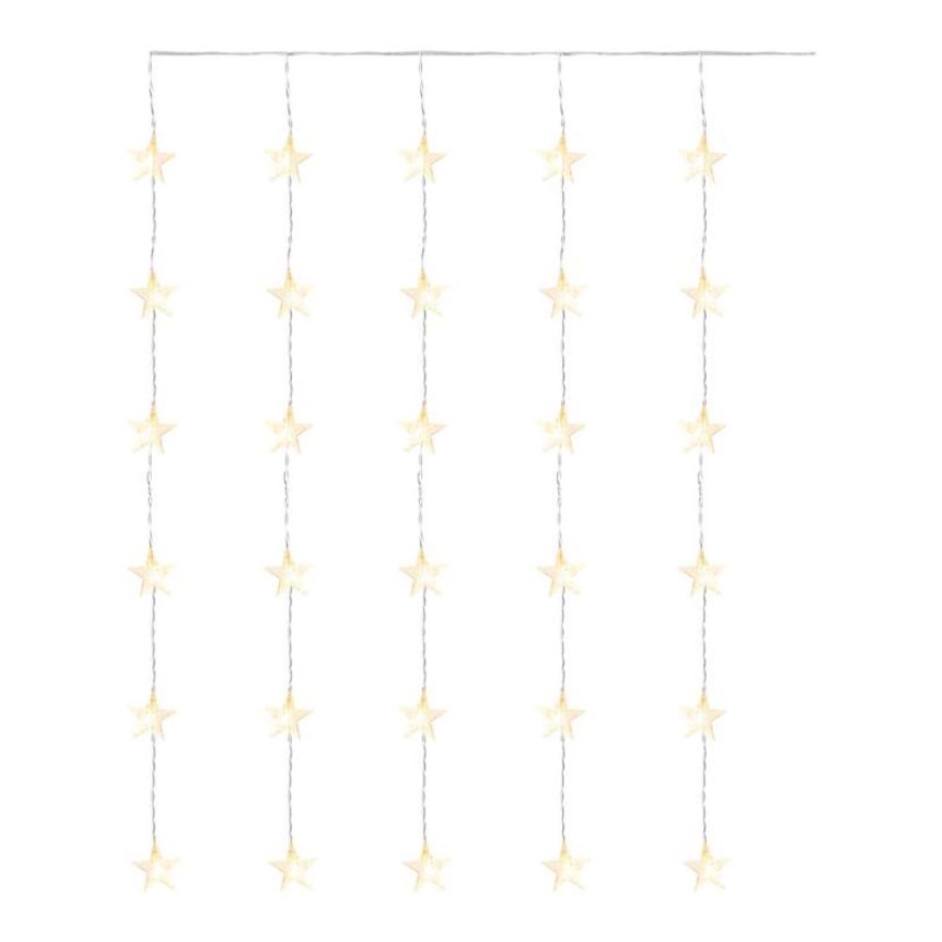 LED Zewnętrzny łańcuch bożonarodzeniowy 30xLED/3,9m IP44 gwiazdy