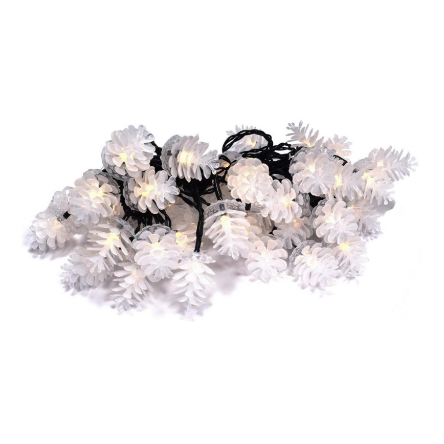LED Zewnętrzny łańcuch bożonarodzeniowy 40xLED/15m IP44 ciepły biały