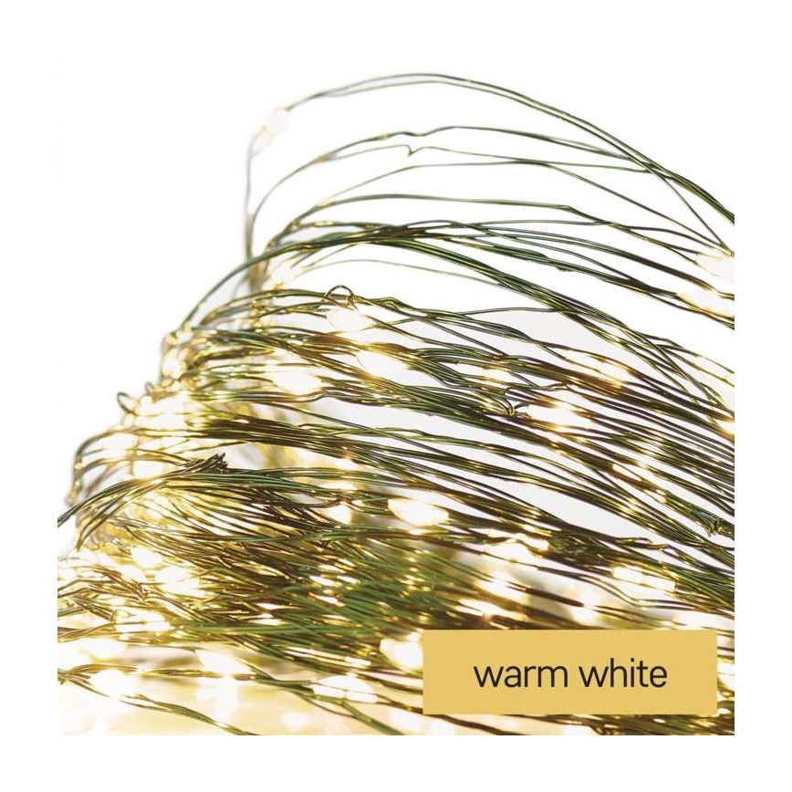 LED Zewnętrzny łańcuch bozonarodzeniowy 40xLED/9m IP44 ciepła biel