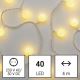 LED Zewnętrzny łańcuch bożonarodzeniowy 40xLED/9m IP44 ciepła biel