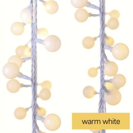 LED Zewnętrzny łańcuch bożonarodzeniowy 40xLED/9m IP44 ciepła biel