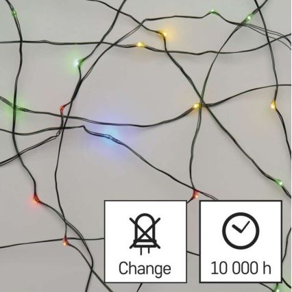 LED Zewnętrzny łańcuch bożonarodzeniowy 40xLED/9m IP44 różne kolory