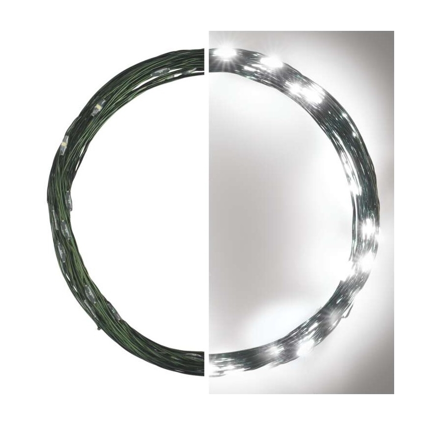 LED Zewnętrzny łańcuch bożonarodzeniowy 40xLED/9m IP44 zimna biel