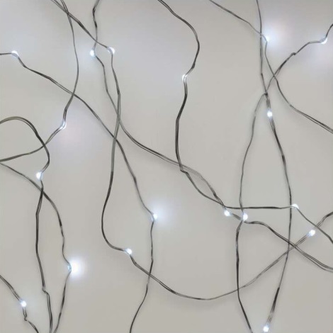 LED Zewnętrzny łańcuch bożonarodzeniowy 40xLED/9m IP44 zimna biel