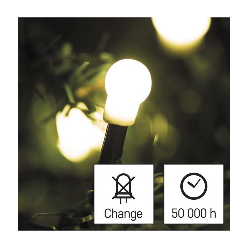 LED Zewnętrzny łańcuch bożonarodzeniowy 480xLED/53m IP44 ciepła biel