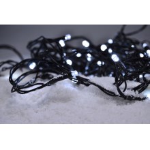 LED Zewnętrzny łańcuch bożonarodzeniowy 50xLED/8 funkcji/3xAA 8m IP44 zimna biel
