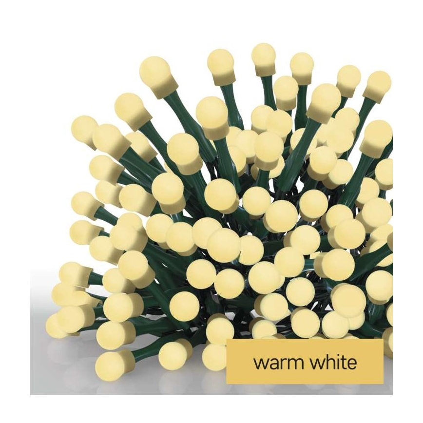 LED Zewnętrzny łańcuch bożonarodzeniowy 80xLED/13m IP44 ciepła biel