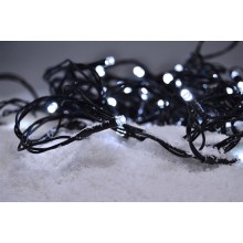 LED Zewnętrzny łańcuch bożonarodzeniowy100xLED/8 funkcji IP44 13m zimna biel