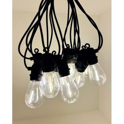 LED Zewnętrzny łańcuch dekoracyjny 10xLED/0,36W/230V 8 m IP44 czarny