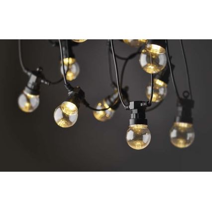 LED Zewnętrzny łańcuch dekoracyjny 50xLED/10m IP44 przezroczysty