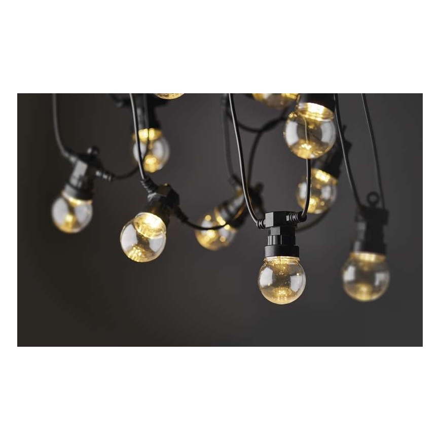LED Zewnętrzny łańcuch dekoracyjny 50xLED/10m IP44 przezroczysty