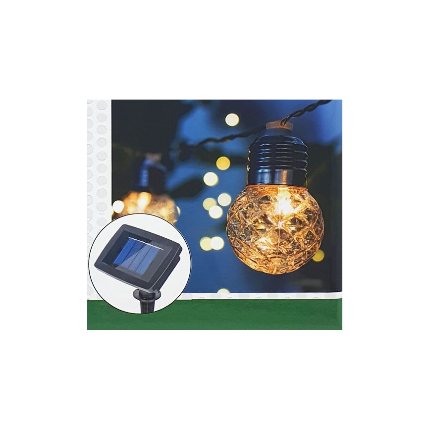 LED Zewnętrzny łańcuch solarny 10xLED/1,2V 2,2 m IP44