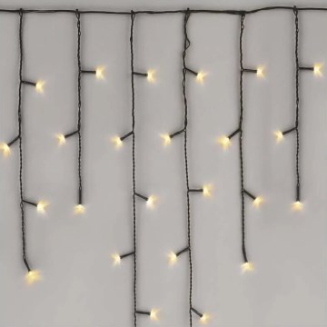 LED zewnętrzny łańcuch świąteczny 100xLED/2,5x0,9m IP44 ciepła biała