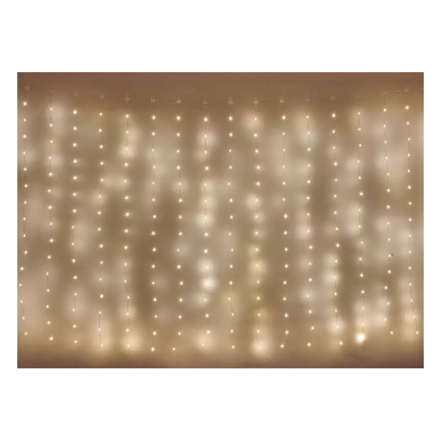 LED Zewnętrzny łańcuch świąteczny 180xLED/8 funkcji 6,7 m IP44 ciepła biel