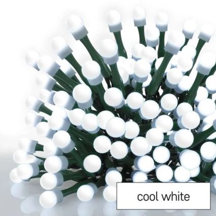 LED Zewnętrzny łańcuch świąteczny 80xLED/8 funkcji 13m zimna biel IP44