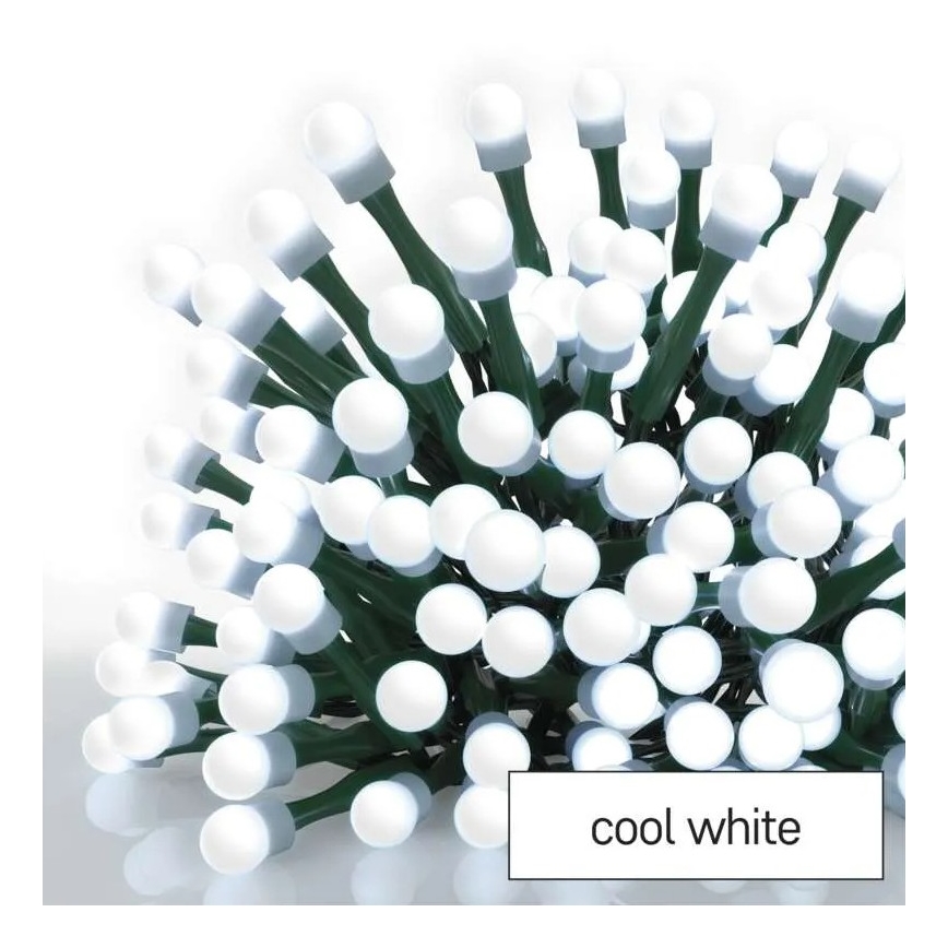 LED Zewnętrzny łańcuch świąteczny 80xLED/8 funkcji 13m zimna biel IP44