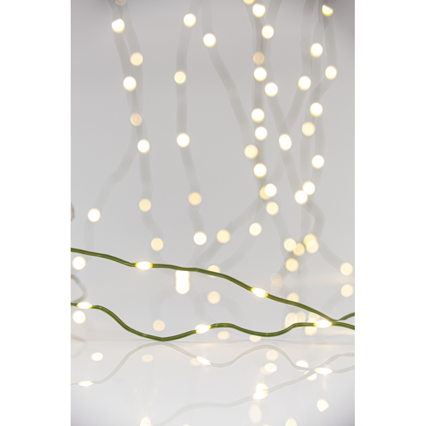 LED Zewnętrzny łańcuch świąteczny LINE 700xLED/8 funkcji 40 m IP44 ciepła biel