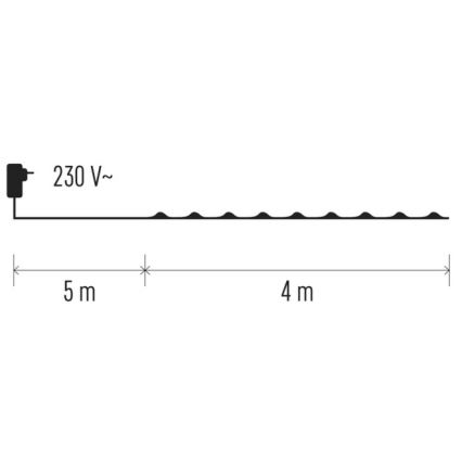 LED Zewnętrzny łańcuch świąteczny NANO 40xLED/2,4W/230V IP44 4 m