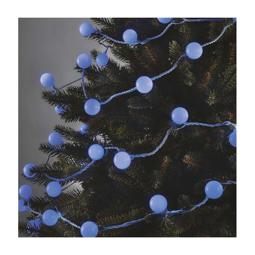 LED zewnętrzny łańcuch świetlny 40xLED/9m IP44 niebieski