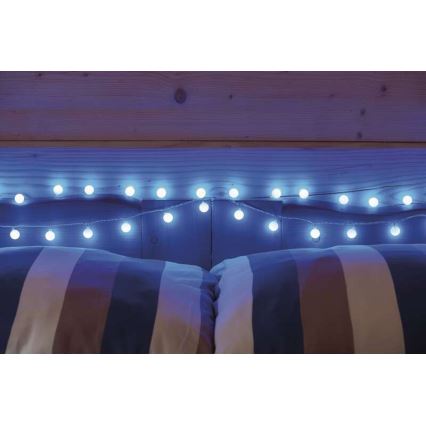 LED zewnętrzny łańcuch świetlny 40xLED/9m IP44 niebieski