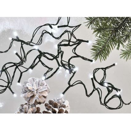 LED zewnętrzny łańcuch świetlny 40xLED/9m IP44 zimna biel