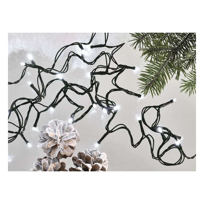 LED zewnętrzny łańcuch świetlny 40xLED/9m IP44 zimna biel