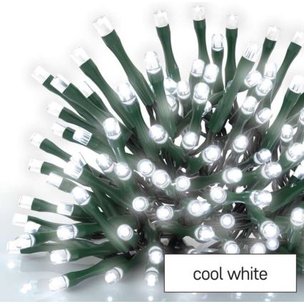 LED zewnętrzny łańcuch świetlny 40xLED/9m IP44 zimna biel