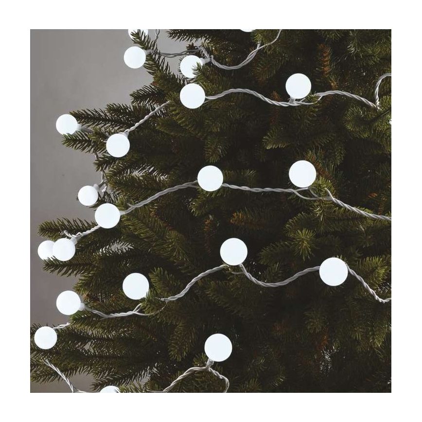 LED Zewnętrzny łańńcuch bożonarodzeniowy 40xLED/9m IP44 zimna biel
