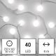 LED Zewnętrzny łańńcuch bożonarodzeniowy 40xLED/9m IP44 zimna biel
