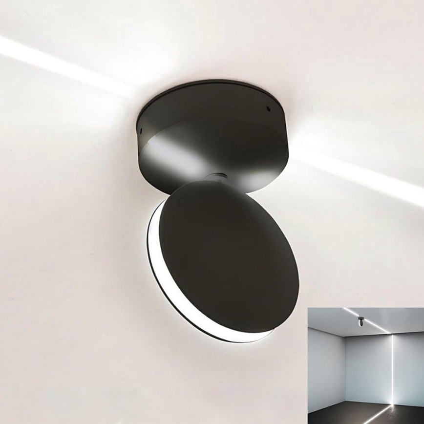 LED zewnętrzny naścienne flexible jasny LED/7W/230V 3000K IP65 czarny