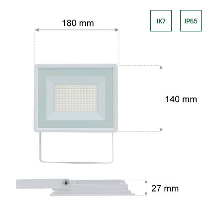 LED Zewnętrzny naświetlacz NOCTIS LUX 3 LED/50W/230V IP65 biały