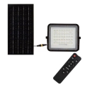LED Zewnętrzny naświetlacz solarny LED/10W/3,2V IP65 4000K czarny + pilot