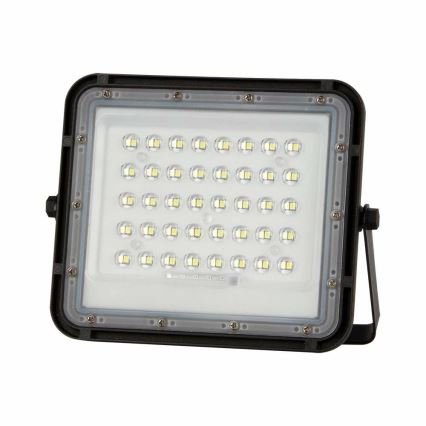 LED Zewnętrzny naświetlacz solarny LED/10W/3,2V IP65 4000K czarny + pilot