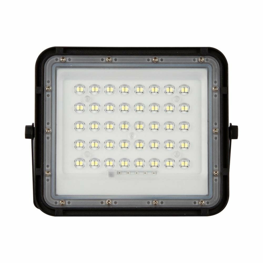 LED zewnętrzny ściemnialny solarny reflektor LED/10W/3,2V IP65 6400K 6000 mAh czarny + zdalne sterowanie