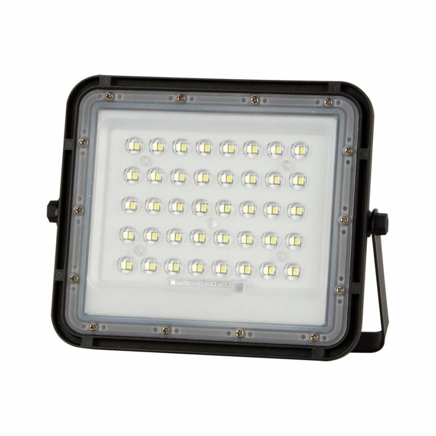 LED zewnętrzny ściemnialny solarny reflektor LED/10W/3,2V IP65 6400K 6000 mAh czarny + zdalne sterowanie